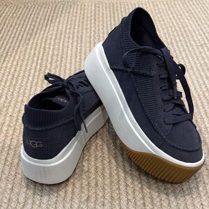 UGG Women's Dark Blue Platform Sneakers